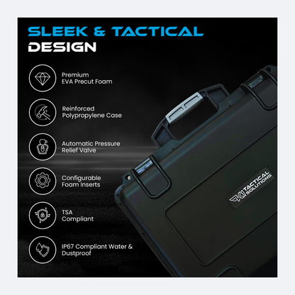 The ULTIMATE Range, Transport & Storage Handgun Case - Holds 4 to 6 Pistols & Gear! - K1TS-1